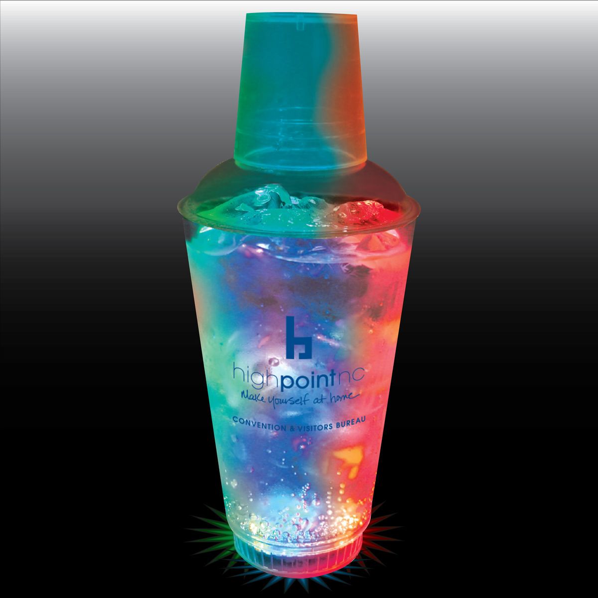 16oz 3-Light 3 Piece Plastic Cocktail Shaker