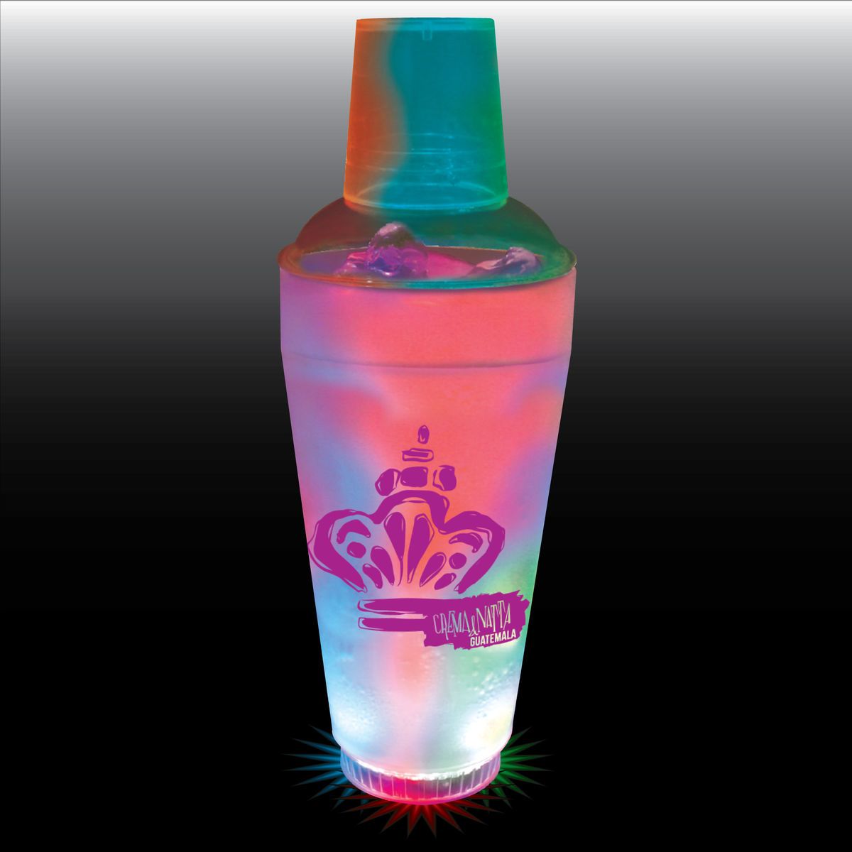 20oz 3-Light 3 Piece Plastic Cocktail Shaker