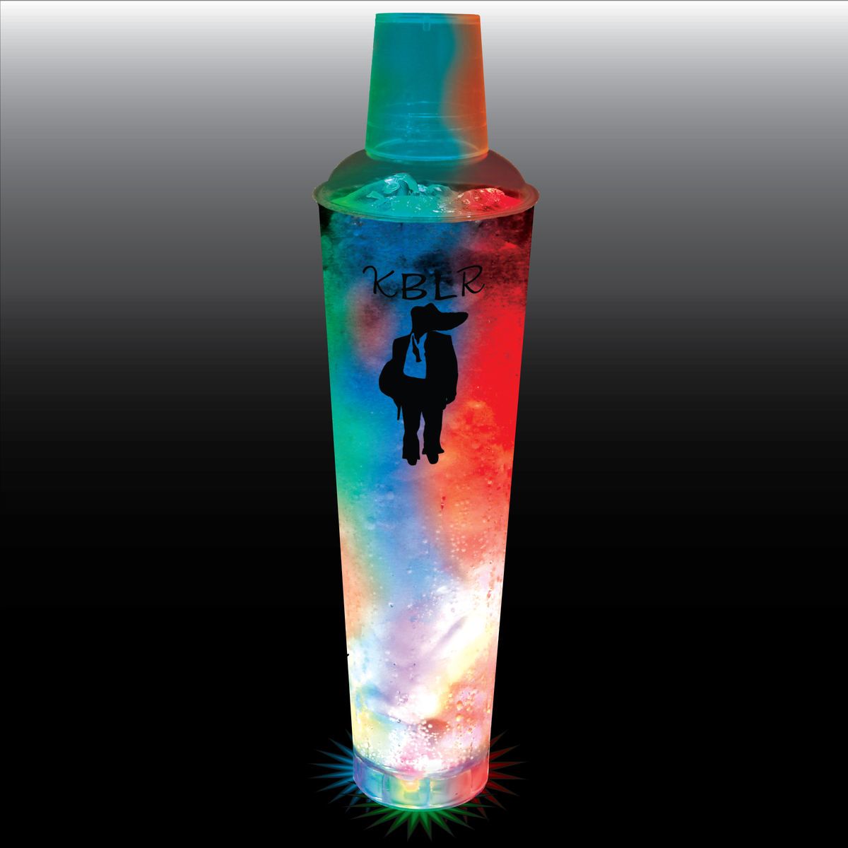 32oz 3-Light 3 Piece Large Volume Plastic Cocktail Shaker