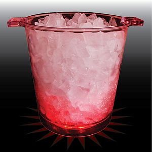 200oz Lites Up Plastic Ice Bucket with Handles