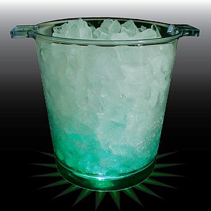 200oz Lites Up Plastic Ice Bucket with Handles
