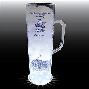 22oz 5-Light German Style Tall Fluted Plastic Frankfurt Mug with Handle