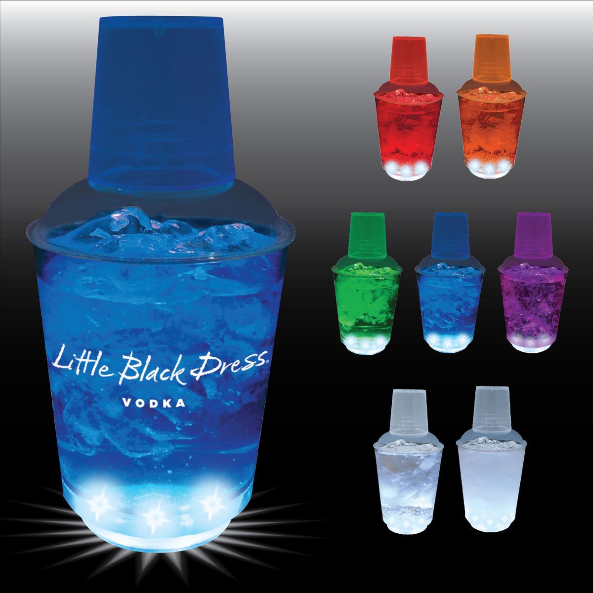 12oz 5-Light 3 Piece Plastic Cocktail Shaker