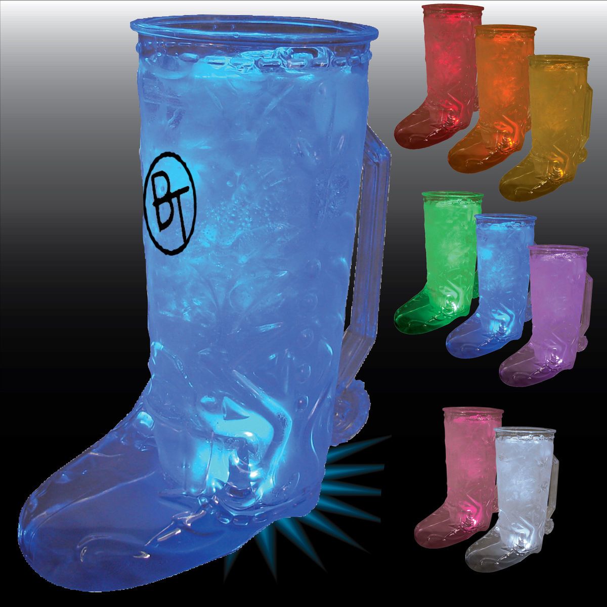 20oz Single Light Western Themed Plastic Cowboy Boot Mug with Handle