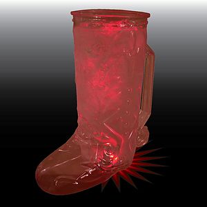 20oz Single Light Western Themed Plastic Cowboy Boot Mug with Handle