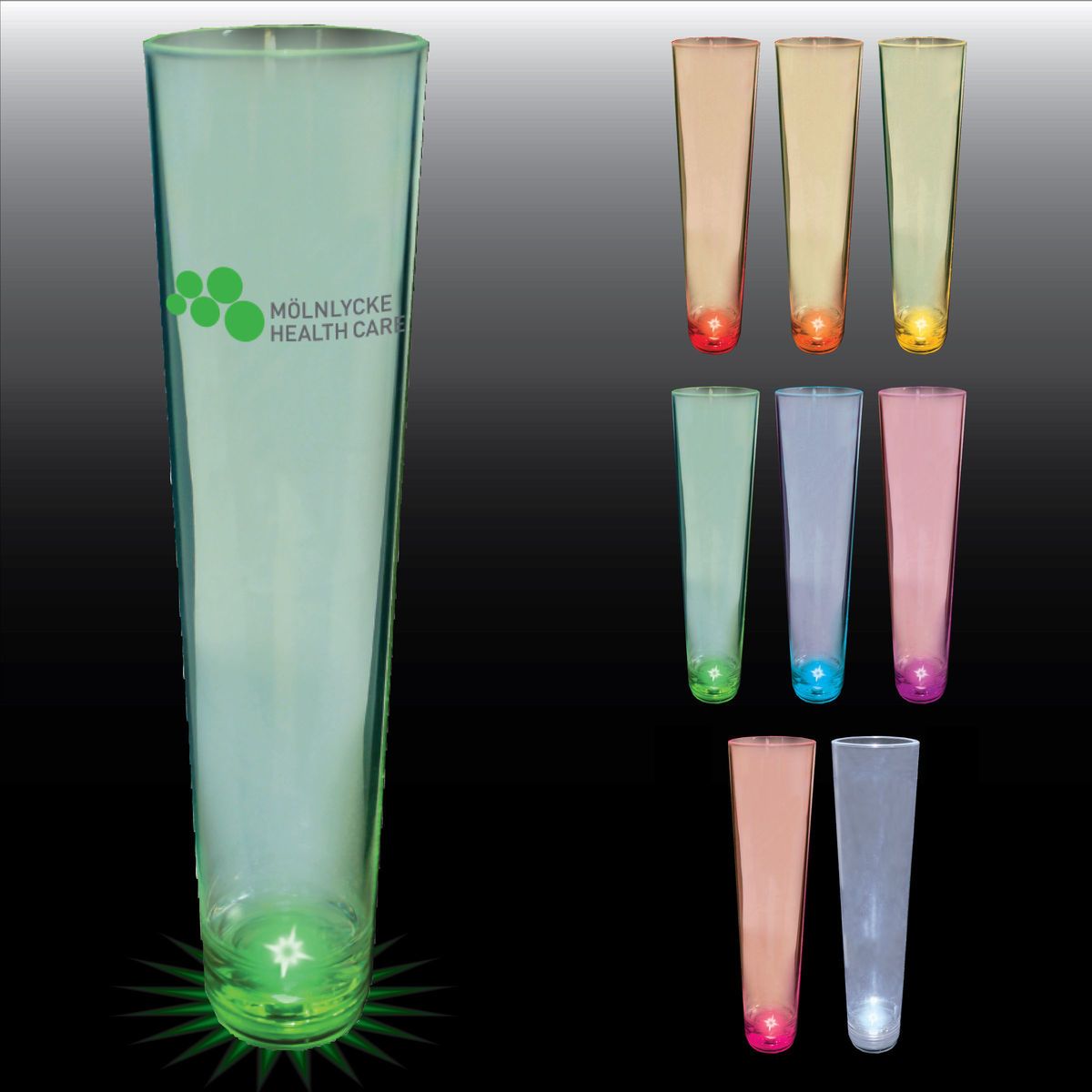 7oz Light Up Plastic Champagne Shooter Flute