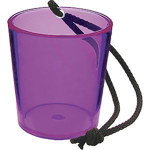 2oz Plastic Bottle Neck Hanging Sidecar Shot Glass with Black Rope