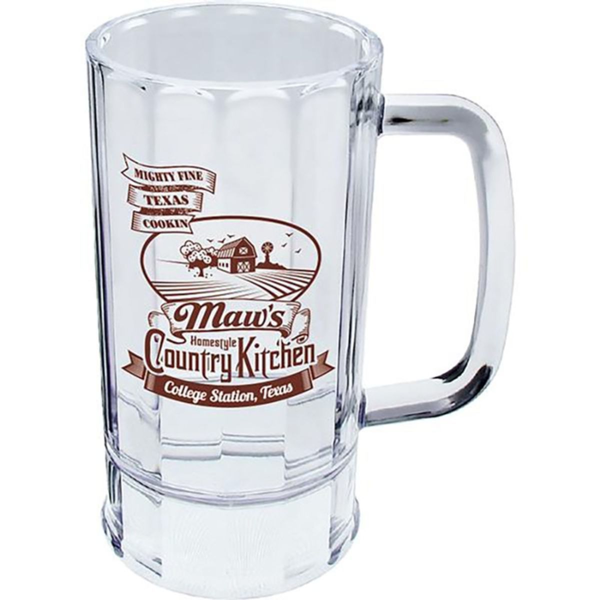 14oz Plastic Fluted Beer Mug with Handle