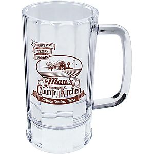 14oz Plastic Fluted Beer Mug with Handle