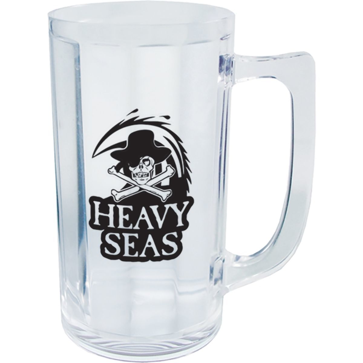 8oz Plastic Fluted Beer Mug with Handle