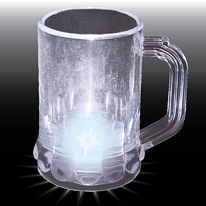 1.25oz Light Up Plastic Fluted Mini Mug with Handle