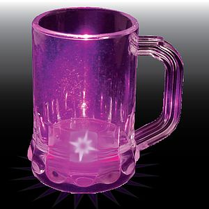 1.25oz Light Up Plastic Fluted Mini Mug with Handle