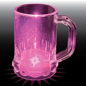 1.25oz Light Up Plastic Fluted Mini Mug with Handle