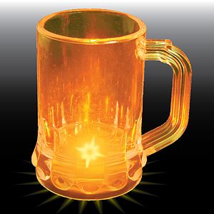 1.25oz Light Up Plastic Fluted Mini Mug with Handle