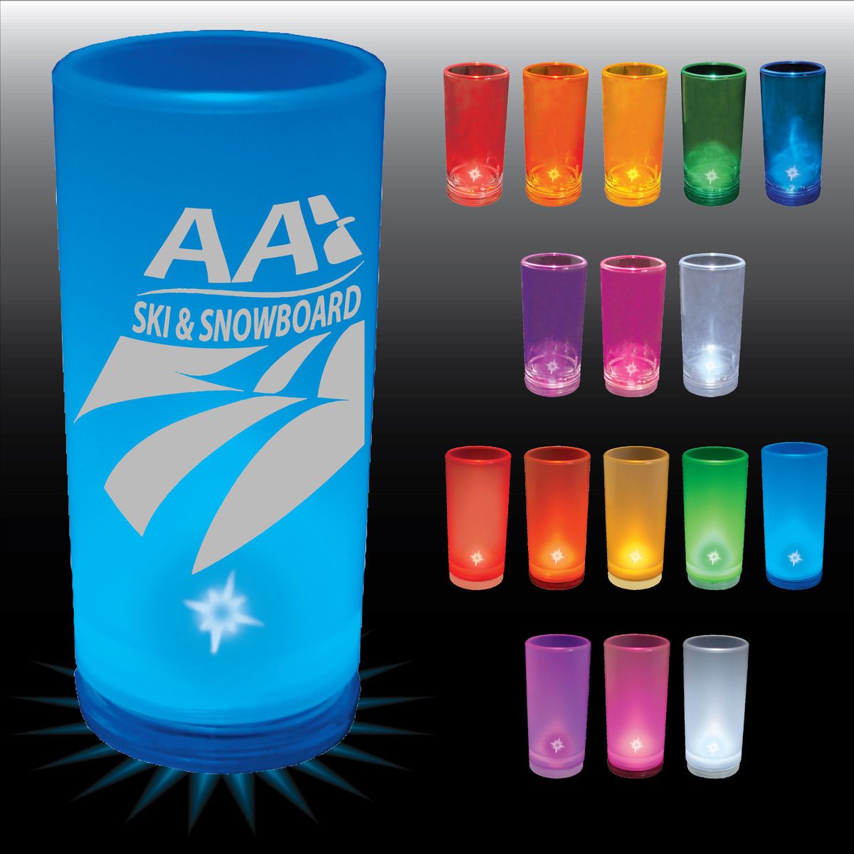 1.5oz Light Up Plastic Standard Shooter Shot Glass
