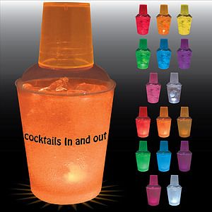 12oz Single Light 3 Piece Plastic Cocktail Shaker