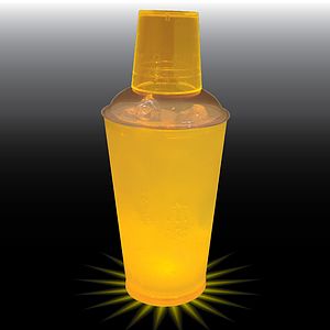 16oz Single Light 3 Piece Plastic Cocktail Shaker