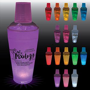20oz Single Light 3 Piece Plastic Cocktail Shaker