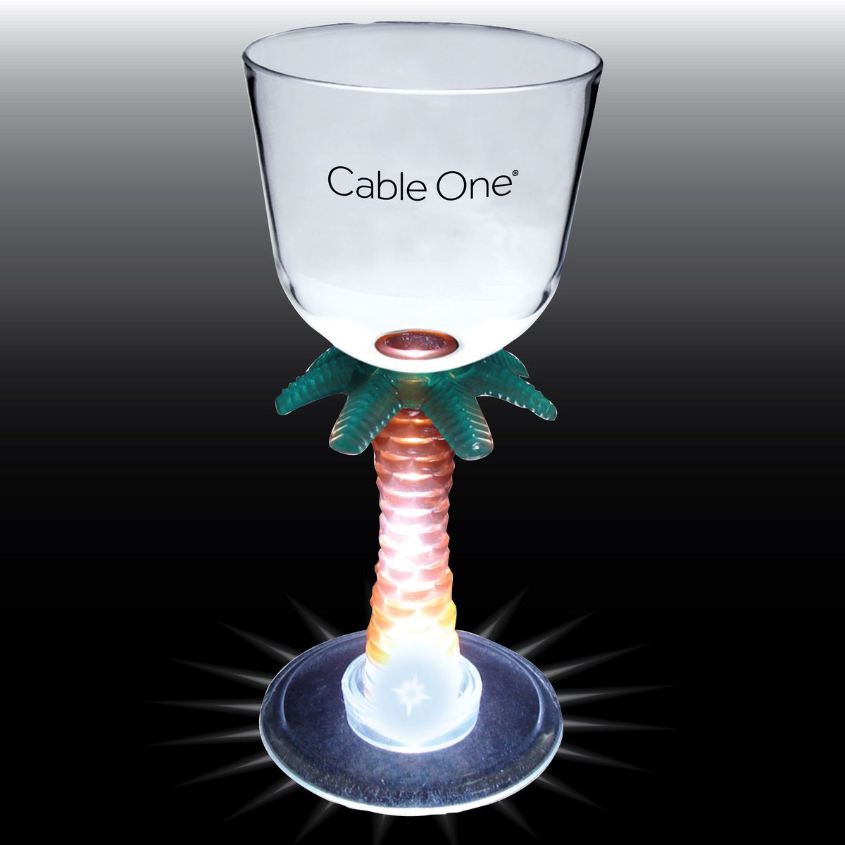 7oz Light Up Novelty Stem Plastic Wine Glass | Corporate Specialties