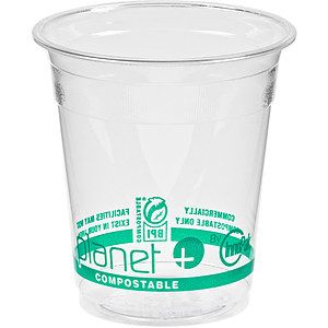 7oz Compostable PLA Cup - Eco Branded (Planet)