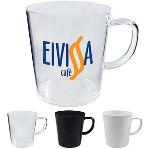 12oz Plastic Latte Coffee Mug with Handle