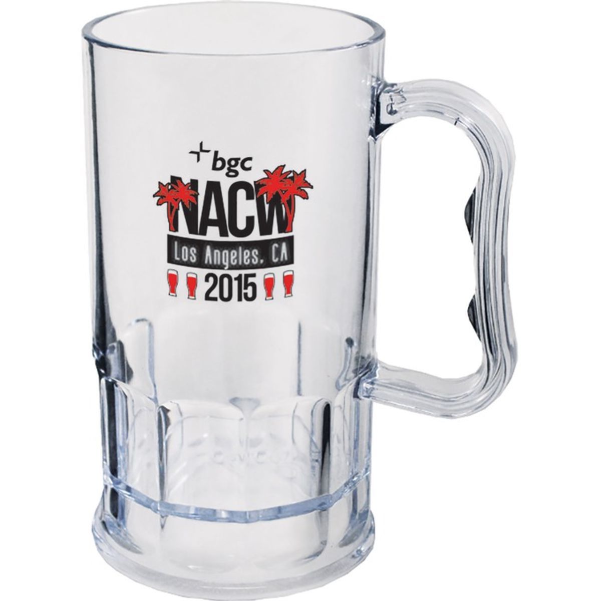 11oz Plastic Fluted Beer Mug with Handle