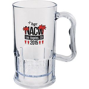 11oz Plastic Fluted Beer Mug with Handle