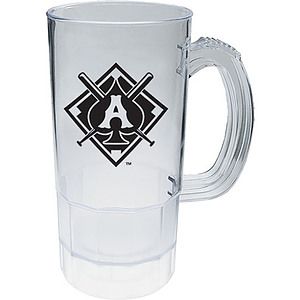 22oz Plastic Fluted Textured Beer Mug with Handle