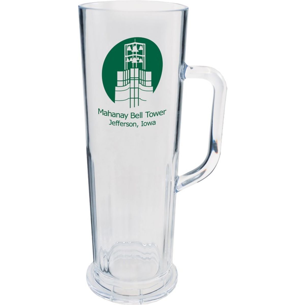 22oz Plastic German Style Tall Fluted Frankfurt Mug with Handle