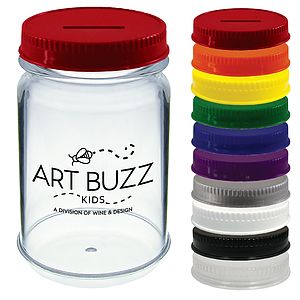 16oz Plastic Mason Jar Bank