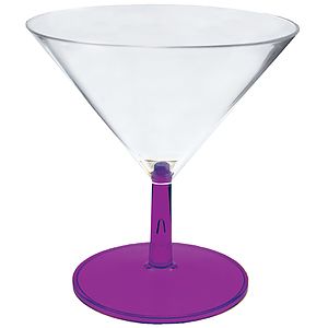 3oz Plastic Mini Stemmed Martini Glass CLOSE OUT