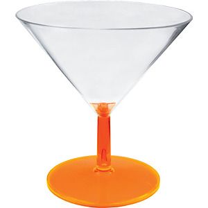 3oz Plastic Martini Sampler with Choice of Stem Color