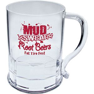 16oz Plastic Fluted Root Beer Mug with Handle