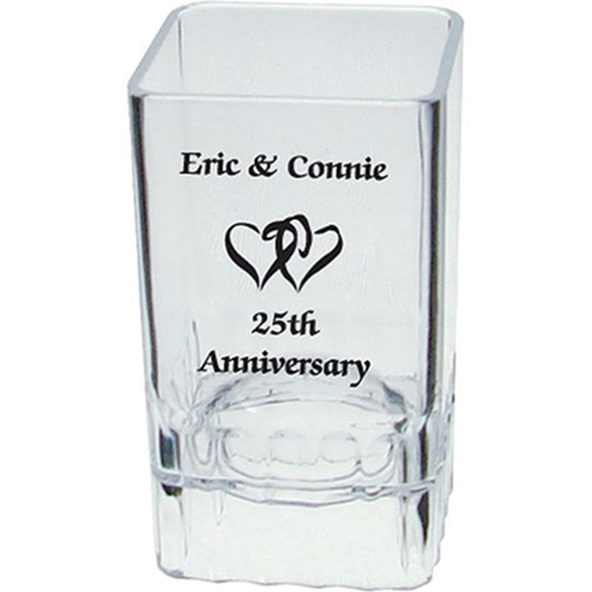 2oz Plastic Fluted Square Shot Glass