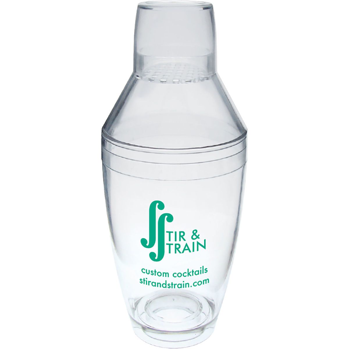 8oz 3 Piece Martini Top Plastic Cocktail Shaker