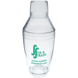 8oz 3 Piece Martini Top Plastic Cocktail Shaker