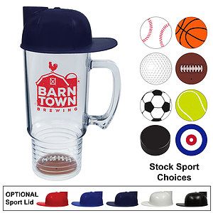 18oz Sports Themed Ringed Mug