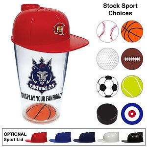 16oz Sports Themed Pint Cup