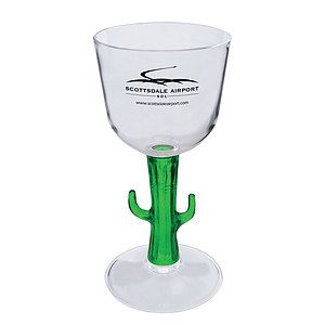 7oz Novelty Stem Plastic Wine Glass