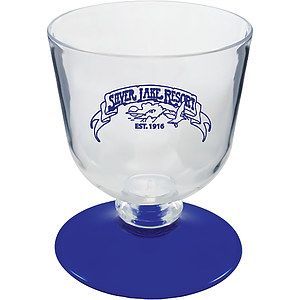 7oz Short Stem Plastic Martini Glass with Your Choice of Base Color