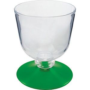 7oz Short Stem Plastic Martini Glass with Your Choice of Base Color
