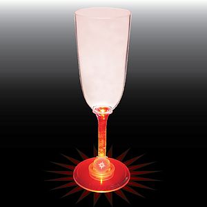 7oz Light Up Standard Stem Plastic Champagne Flute