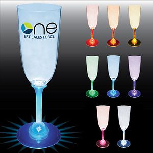 7oz Light Up Standard Stem Plastic Champagne Flute