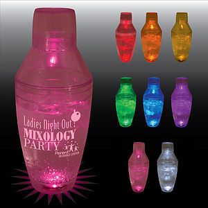 8oz Single Light 3 Piece Martini Top Plastic Cocktail Shaker