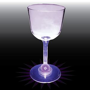 7oz Light Up Standard Stem Plastic Wine Glass