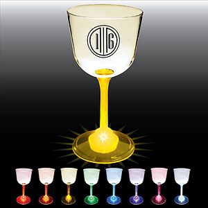 7oz Light Up Standard Stem Plastic Wine Glass