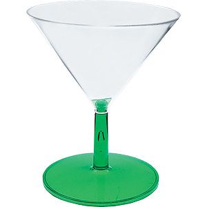 2oz Plastic Martini Sampler with Choice of Stem Color