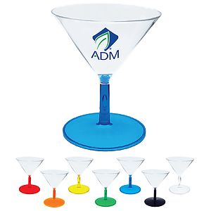 2oz Plastic Martini Sampler with Choice of Stem Color