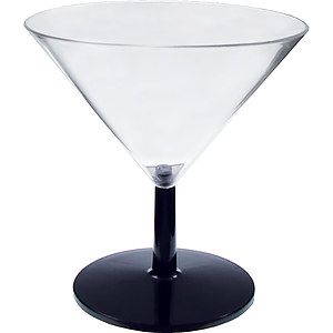 3oz Plastic Martini Sampler with Choice of Stem Color
