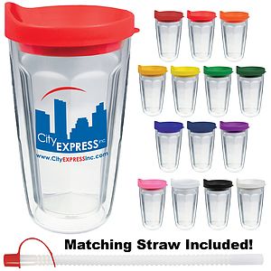 16oz Thermal Dual Walled Travel Tumbler - Screen Print